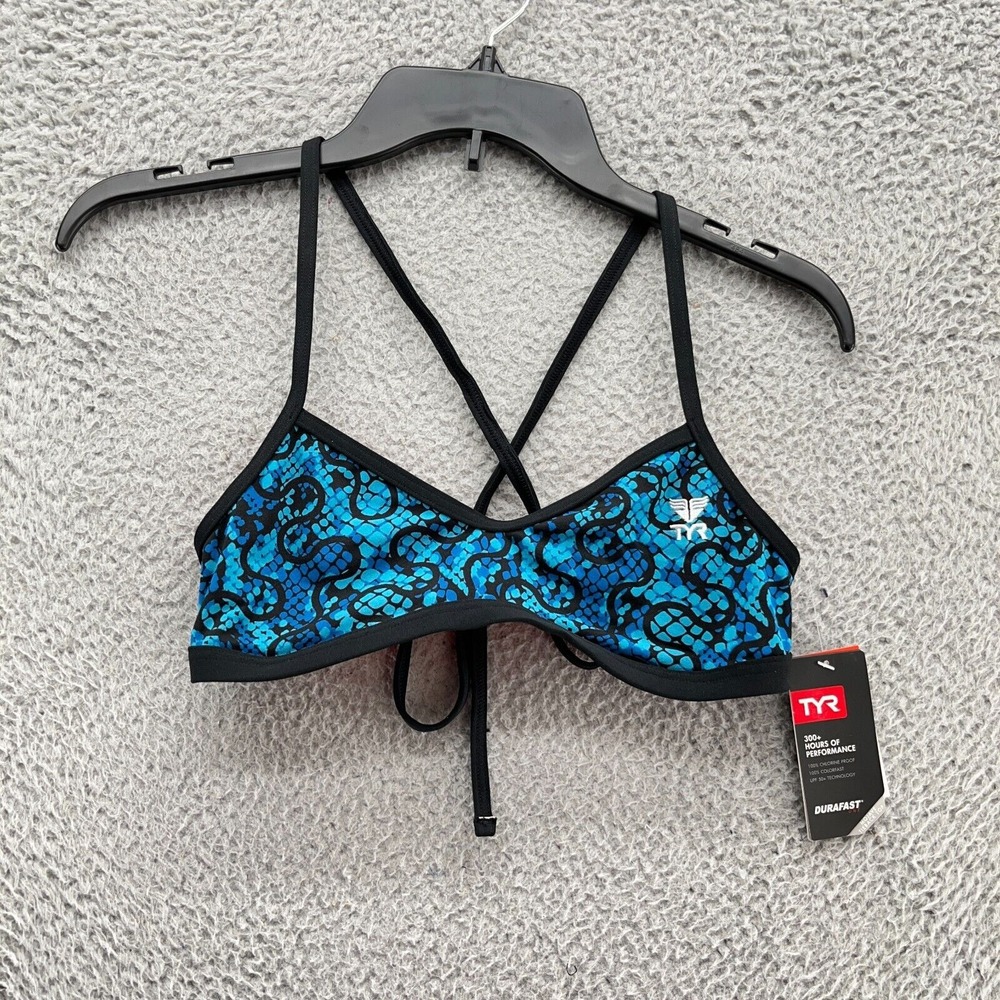 TYR Swimwear Womens 4/6 Green 100% Polyester Durafast One‎ Burano Mojave New